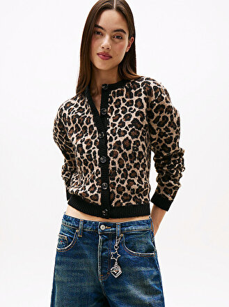 Kadın TJW Leopard Hırka DW0DW219680HD | Tommy Hilfiger