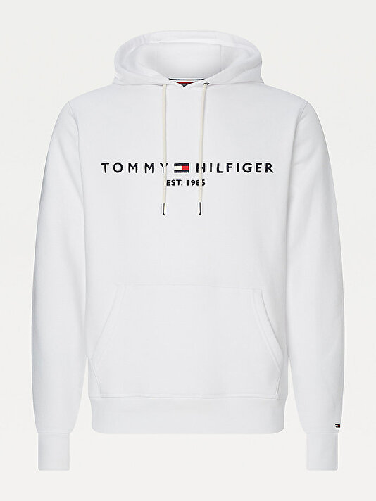 Erkek Tommy Logo Kapüşonlu Sweatshirt