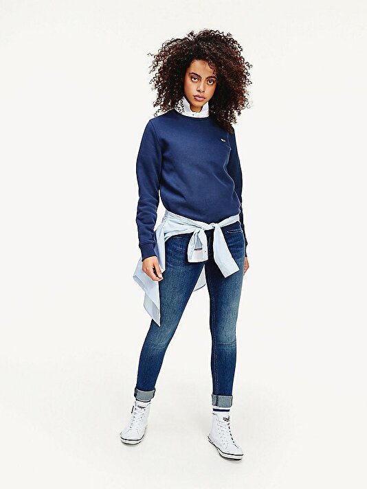 Kadın Tjm Regular Polar Bisiklet Yaka Sweatshirt