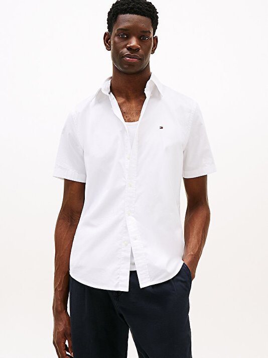 Erkek Flex Poplin Solid Gömlek
