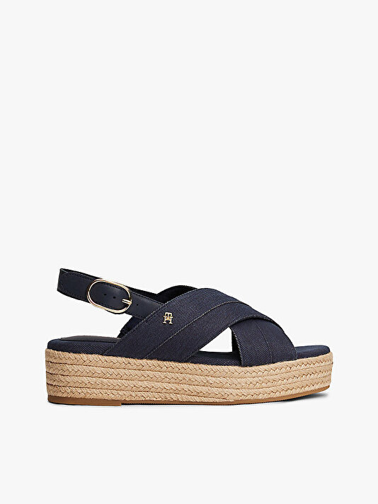 Kadın Denim Topuklu Espadril