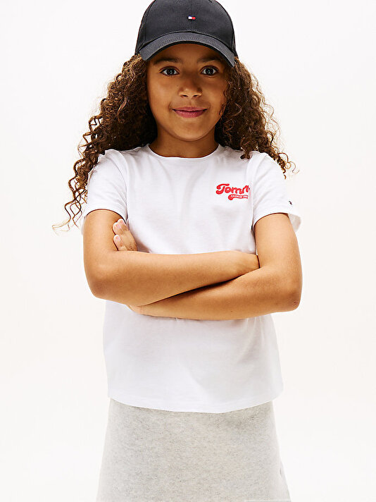Kız Çocuk Tommy Graphic Flock T-shirt