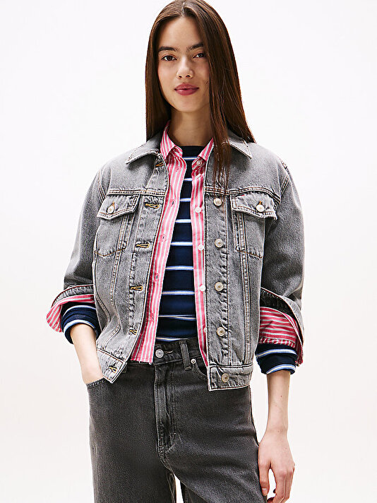 Kadın Classic Trucker Denim Ceket