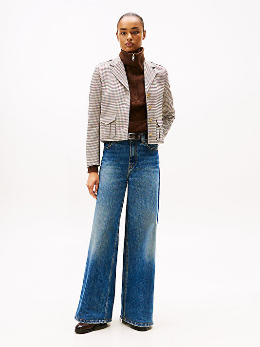 Kadın Denim Kris 70's Wide Jean Pantolon