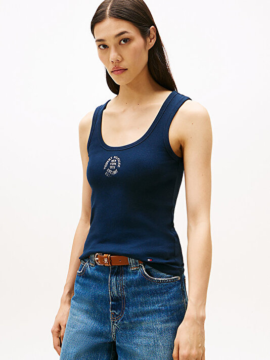 Kadın Roundall Rib Slim T-shirt