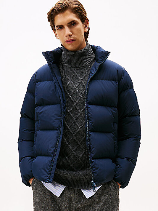 Erkek Down Stand Puffer Mont