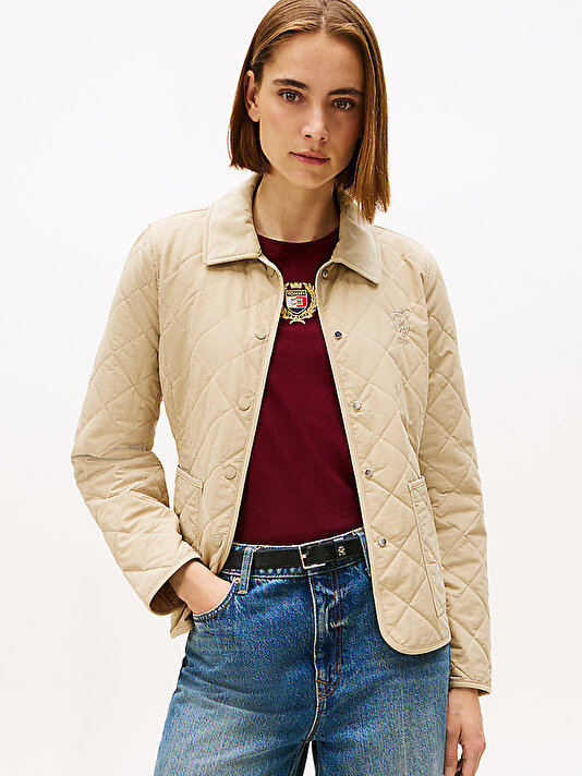 Kadın Padded Quilted Slim Ceket