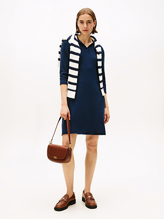 Kadın Soft Wool Half Elbise