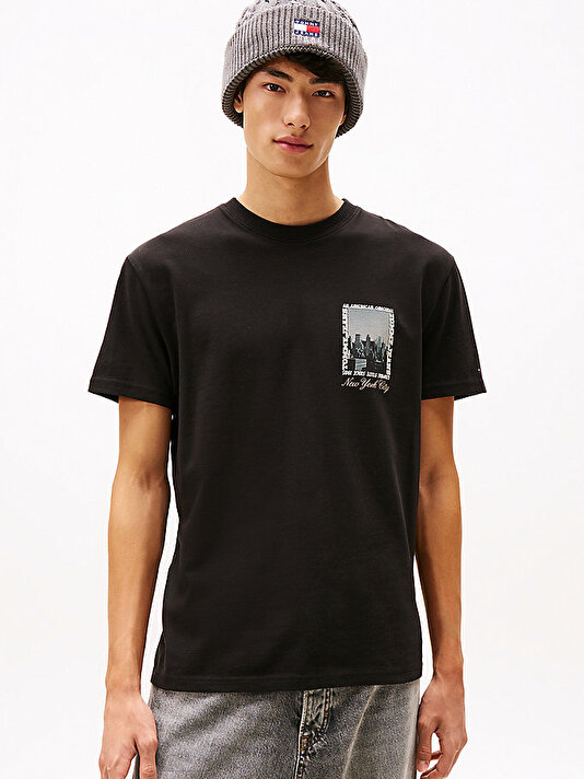 Erkek TJM Regular Photo T-shirt