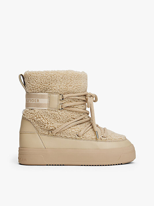Kadın Fauux Shearling Kar Botu