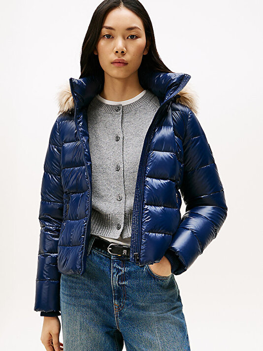 Kadın Gloss Down Slim Puffer Mont