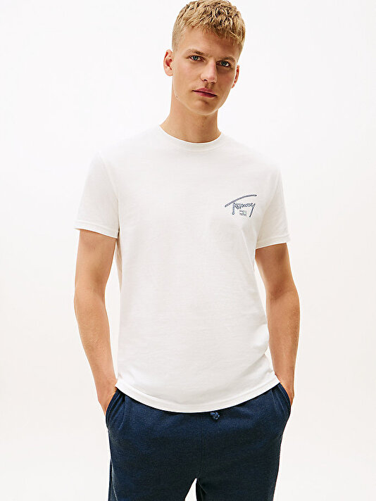 Erkek TJM Regular Sign Backprint T-shirt