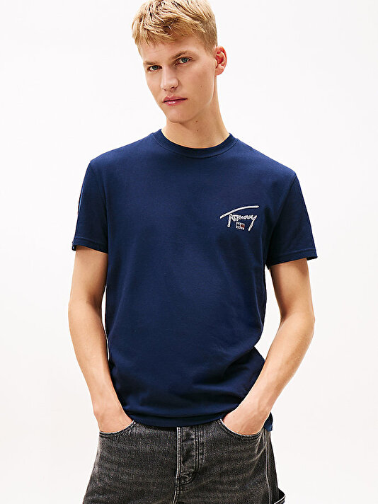 Erkek TJM Regular Sign Backprint T-shirt
