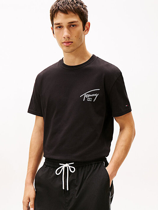Erkek TJM Regular Sign Backprint T-shirt