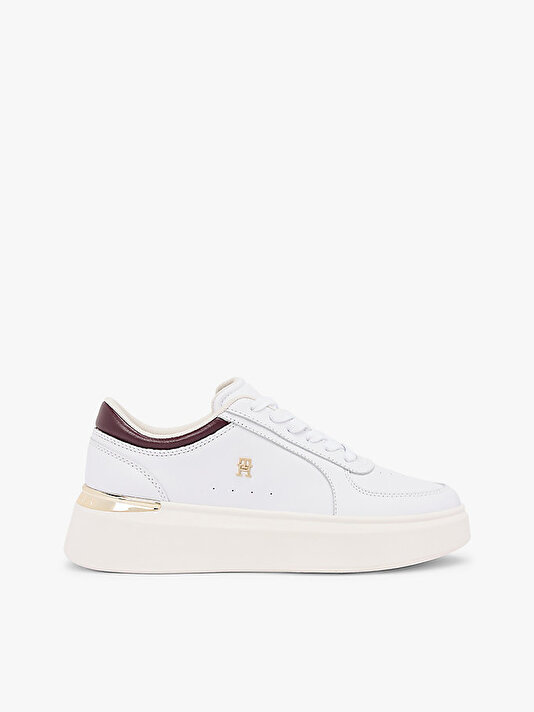 Kadın Shiny Leather Platform Sneaker