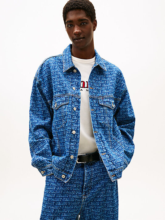 Erkek Theo Oversize Trucker Denim Ceket