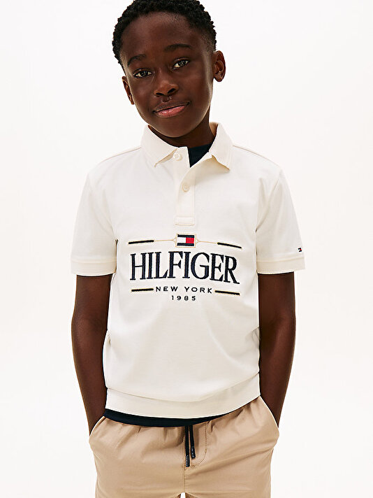 Erkek Çocuk Tommy Icons Interlock Polo T-shirt