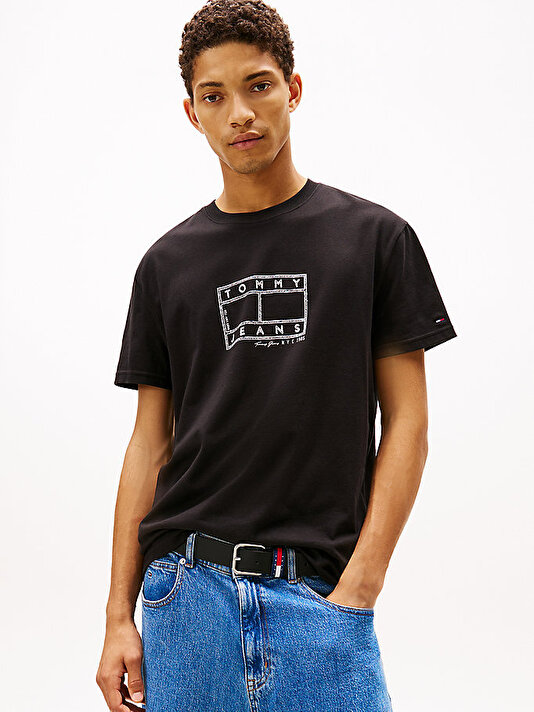 Erkek TJM Ragular Center Flag T-shirt
