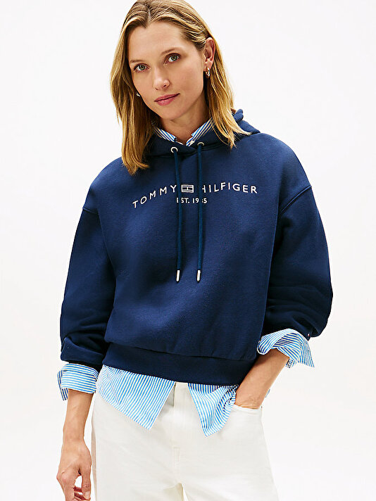 Kadın Corp Logo Modern Hoodie