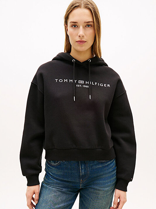 Kadın Corp Logo Modern Hoodie