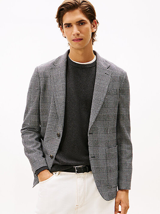 Erkek Glen Check Blazer