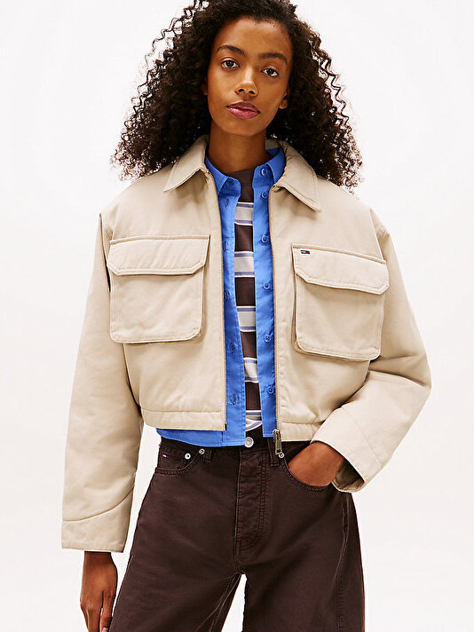 Kadın TJW Cropped Workwear Gömlek Ceket