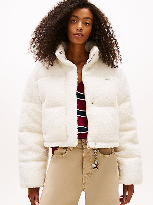Kadın TJW Wool Boucle Puffer Mont