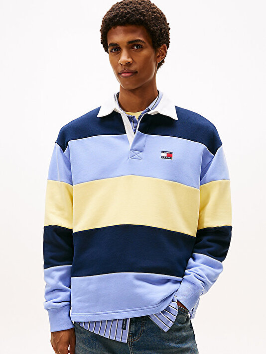 Erkek TJM Relax Badge Stripe Sweatshirt