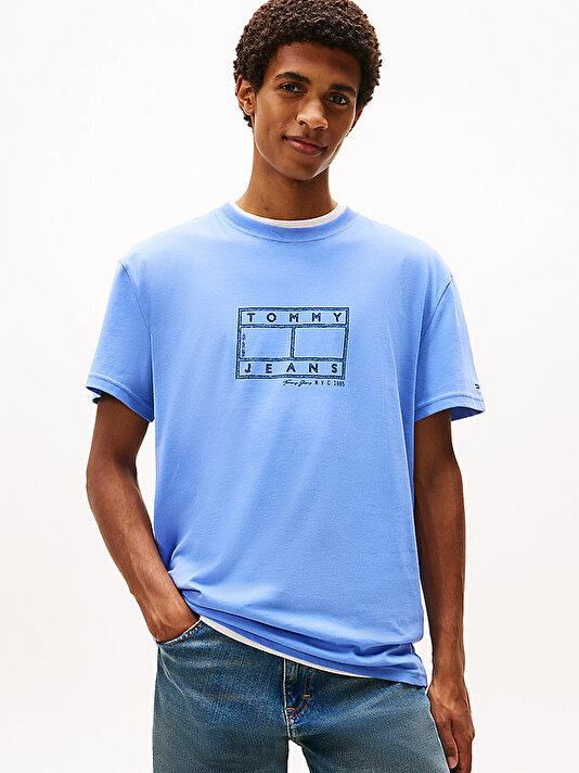 Erkek TJM Regular Center Flag T-shirt