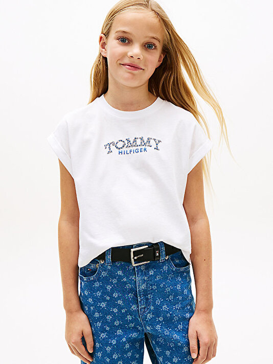 Kız Çocuk Tommy Puff Flower T-shirt
