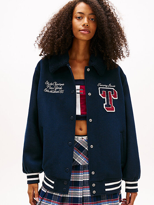 Kadın Tjw Rlx Wool Varsity Bomber Ceket