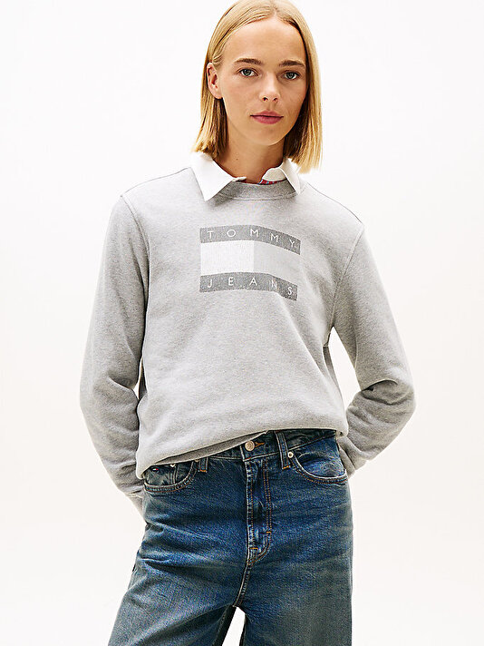 Kadın Tjw Reg Tj Flag Crew Sweatshirt