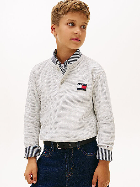Erkek Çocuk Heritage Henley T-shirt