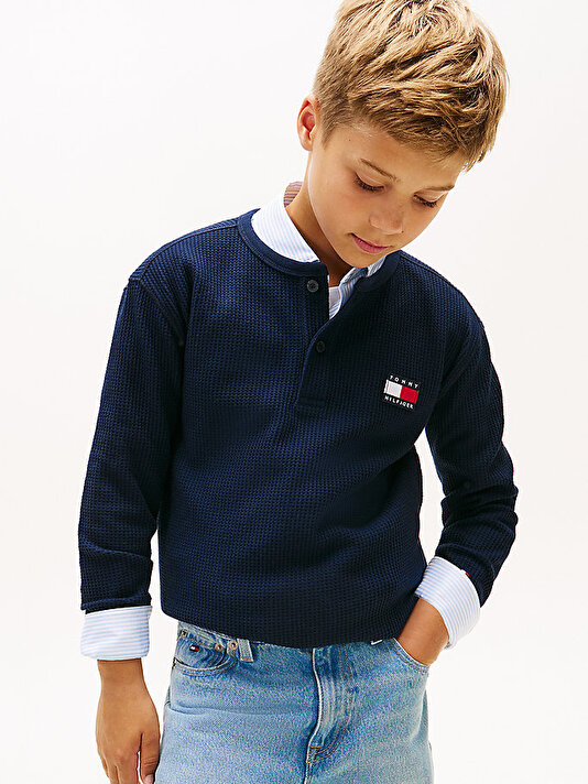 Erkek Çocuk Heritage Henley T-shirt