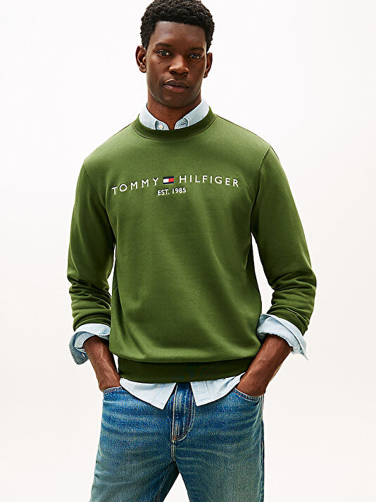 Erkek Tommy Logo Sweatshirt