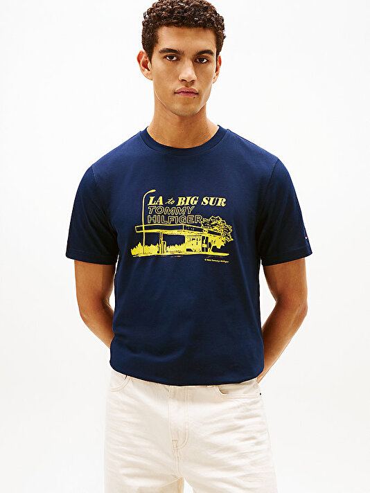 Erkek Photo Print Graphic T-shirt