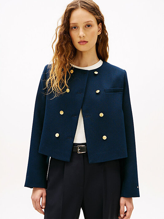 Kadın Preppy Texture Lady Ceket