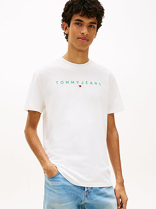 Erkek TJM Regular Linear Logo T-shirt