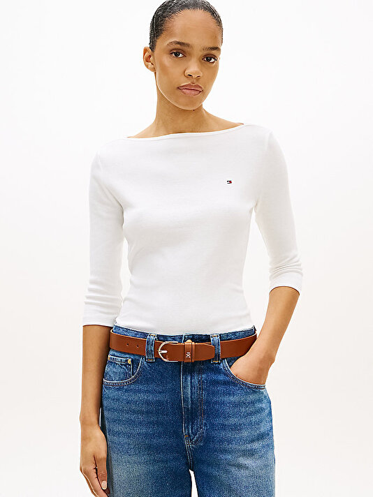 Kadın New Cody Slim Boat Neck T-shirt