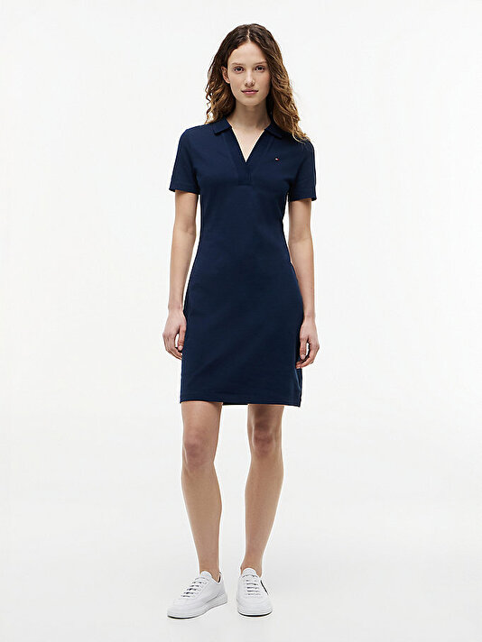 Kadın Slim Open Polo Elbise