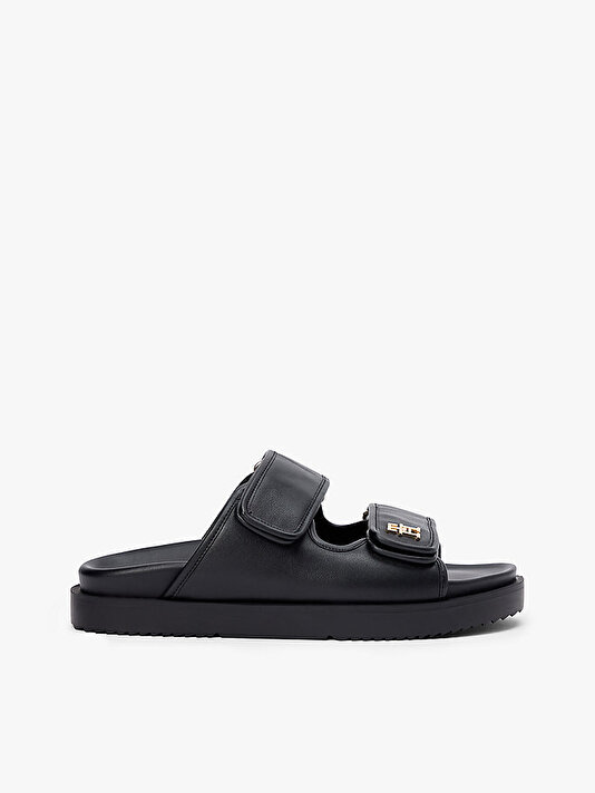 Kadın Double Strap Leather Terlik