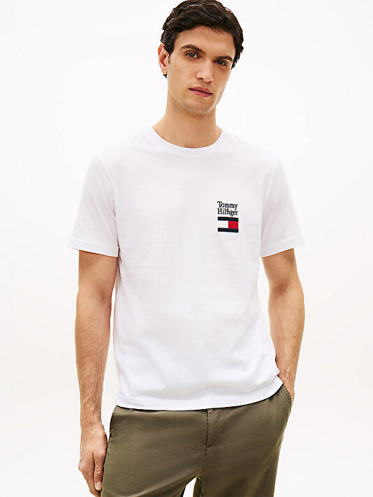 Erkek Brand Love Text T-shirt