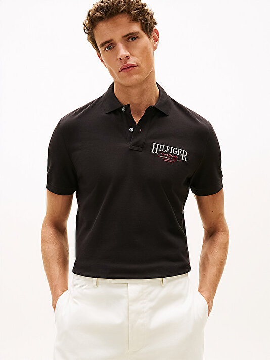 Erkek Left Chest Graphic Polo T-shirt