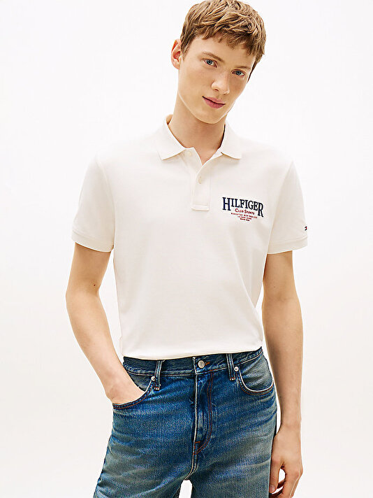 Erkek Left Chest Graphic Polo T-shirt