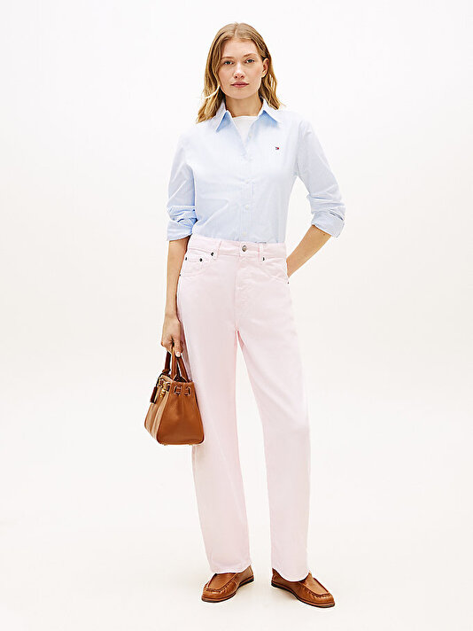 Kadın Denim Light Barrel Jean Pantolon