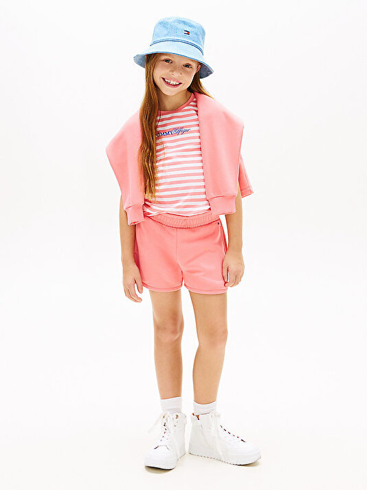 Kız Çocuk Glitter Tommy T-shirt Şort Set