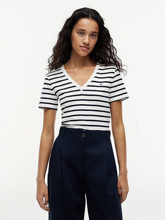 Kadın Slim Cody V-neck T-shirt
