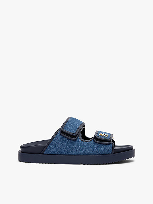 Kadın Double Strap Denim Terlik