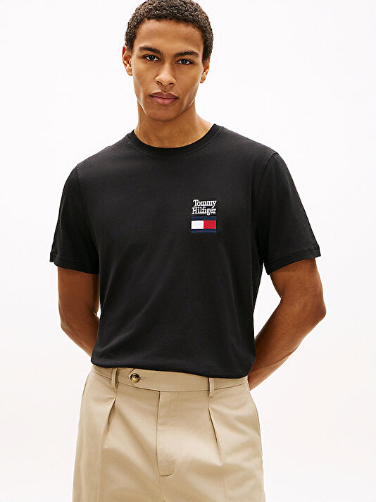 Erkek Brand Love Text T-shirt