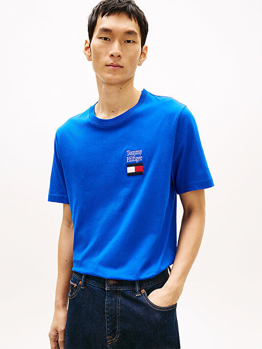 Erkek Brand Love Text T-shirt